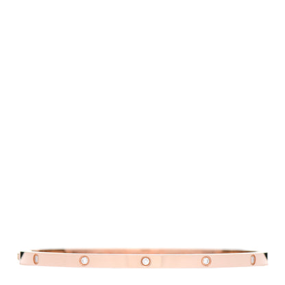Cartier 18K Pink Gold 10 Diamond Small LOVE Bracelet 19 1 of 4