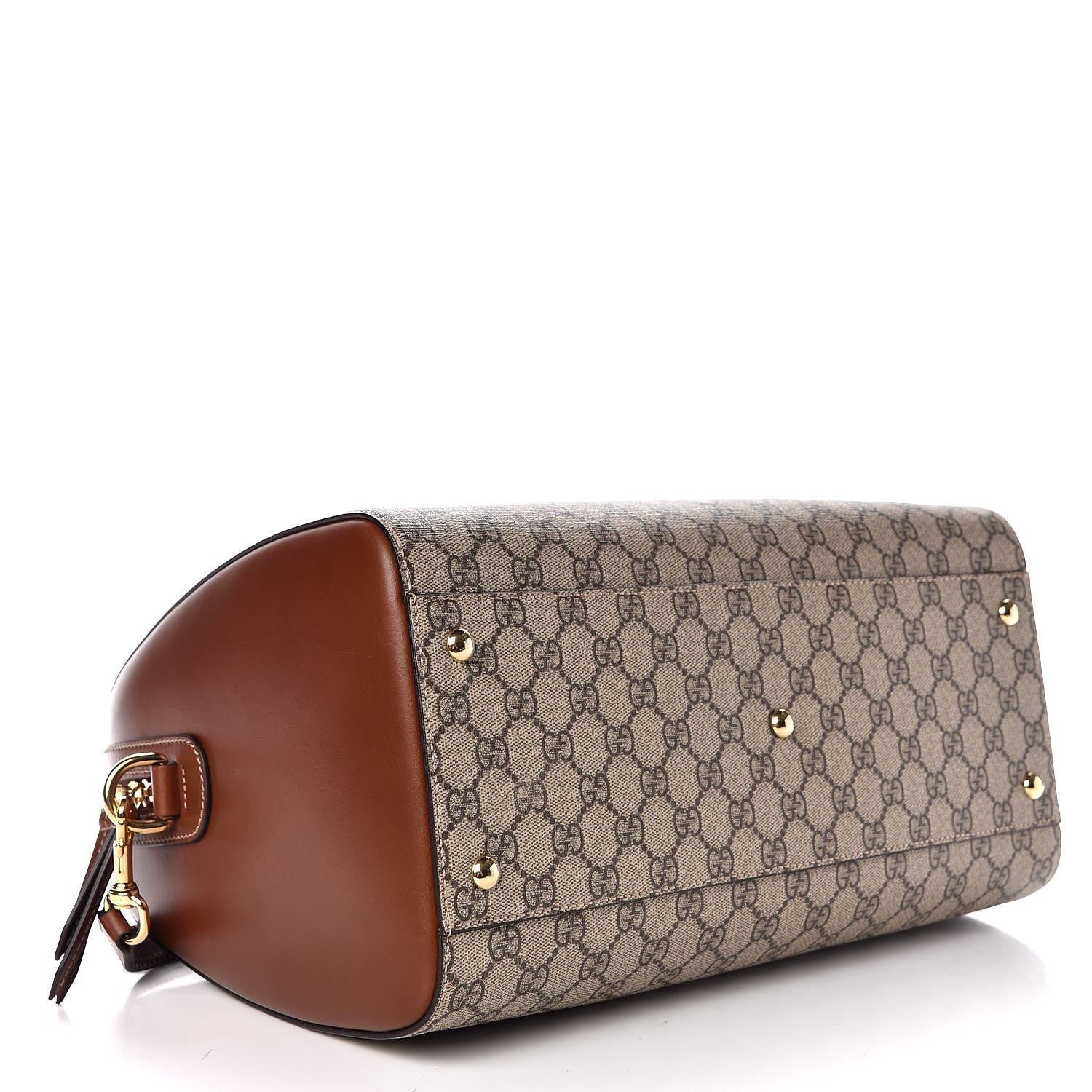 Gucci GG Supreme Monogram Medium Boston Beige Cuir 5 of 8