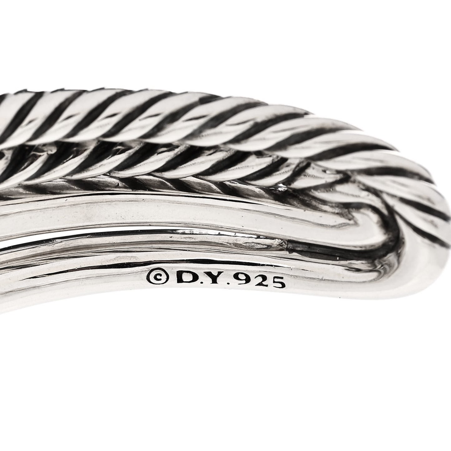 Sterling Silver Diamond Double Loop Labyrinth Bracelet