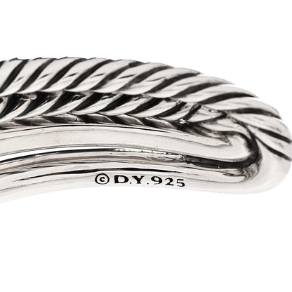 David Yurman Sterling Silver Diamond Double Loop Labyrinth Bracelet 3 of 3
