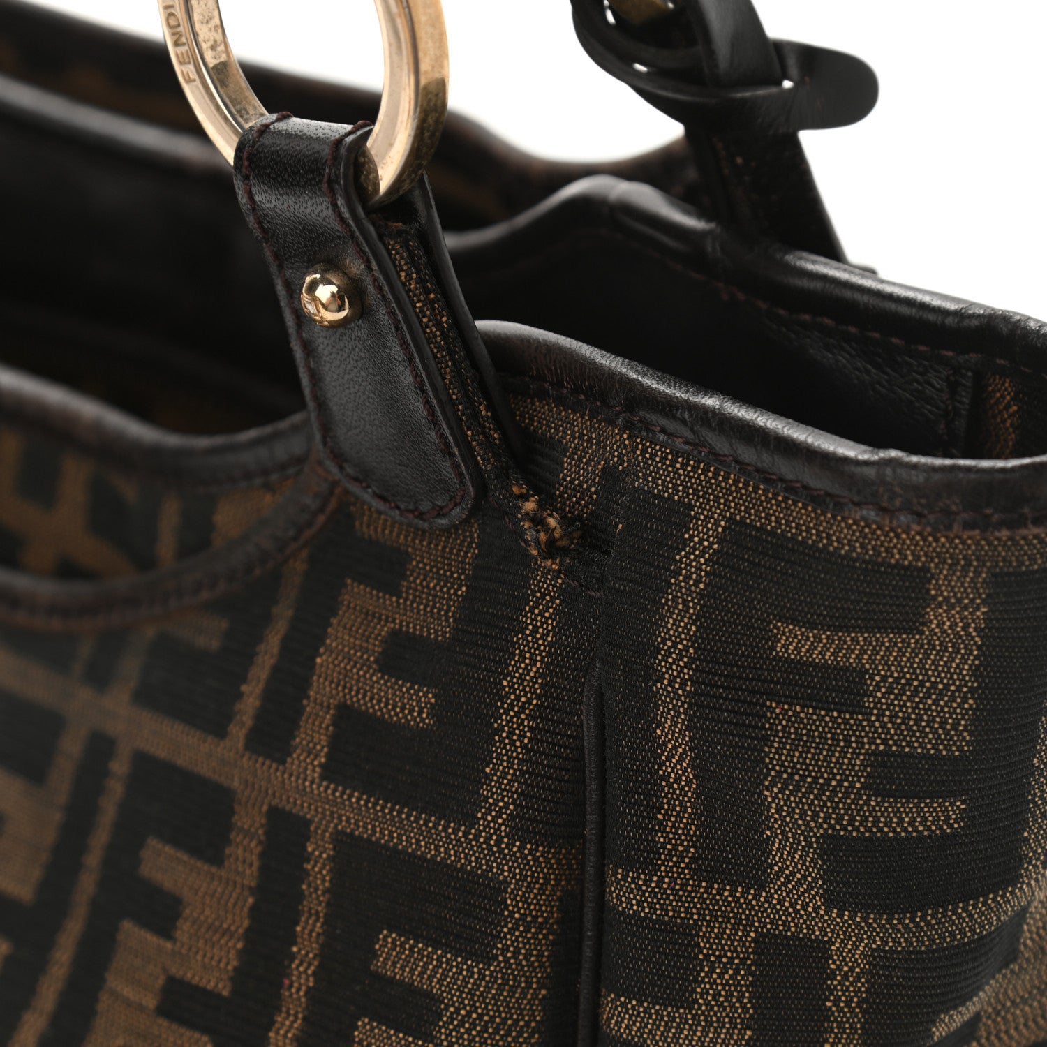 Fendi Zucca Small Chef Shopping Tote Tobacco Moro 14 of 20