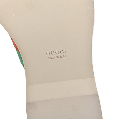Gucci Calfskin Web Womens Lace-Up Bowling Shoe 38.5 White 6 of 7