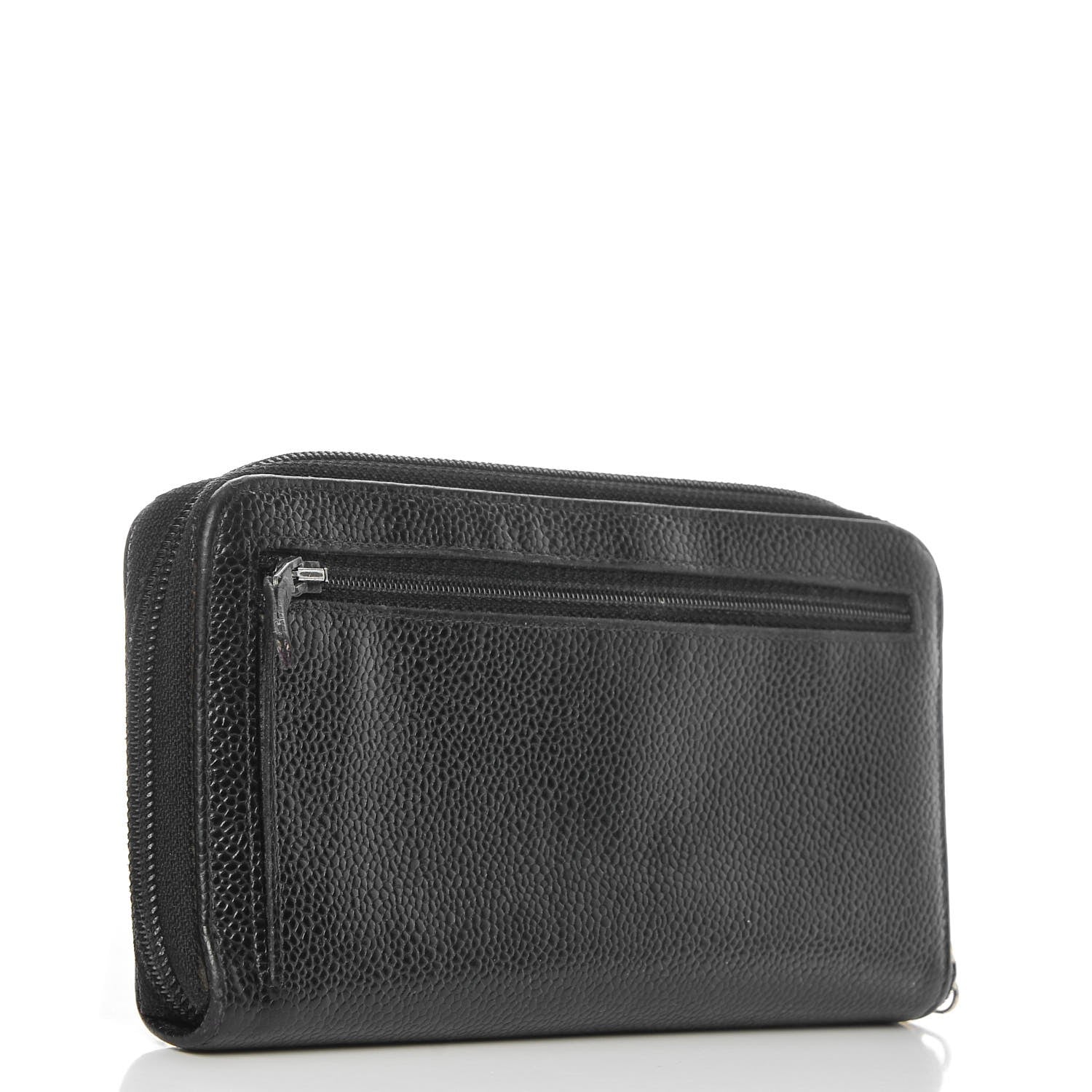 Chanel Caviar Timeless CC Zip Around Wallet Black 3 of 10