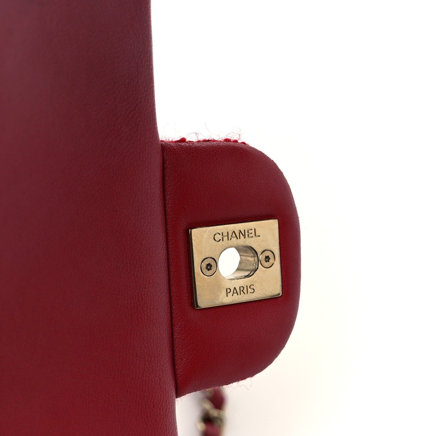 Chanel Tweed Quilted Mini Rectangular Flap Red 7 of 11