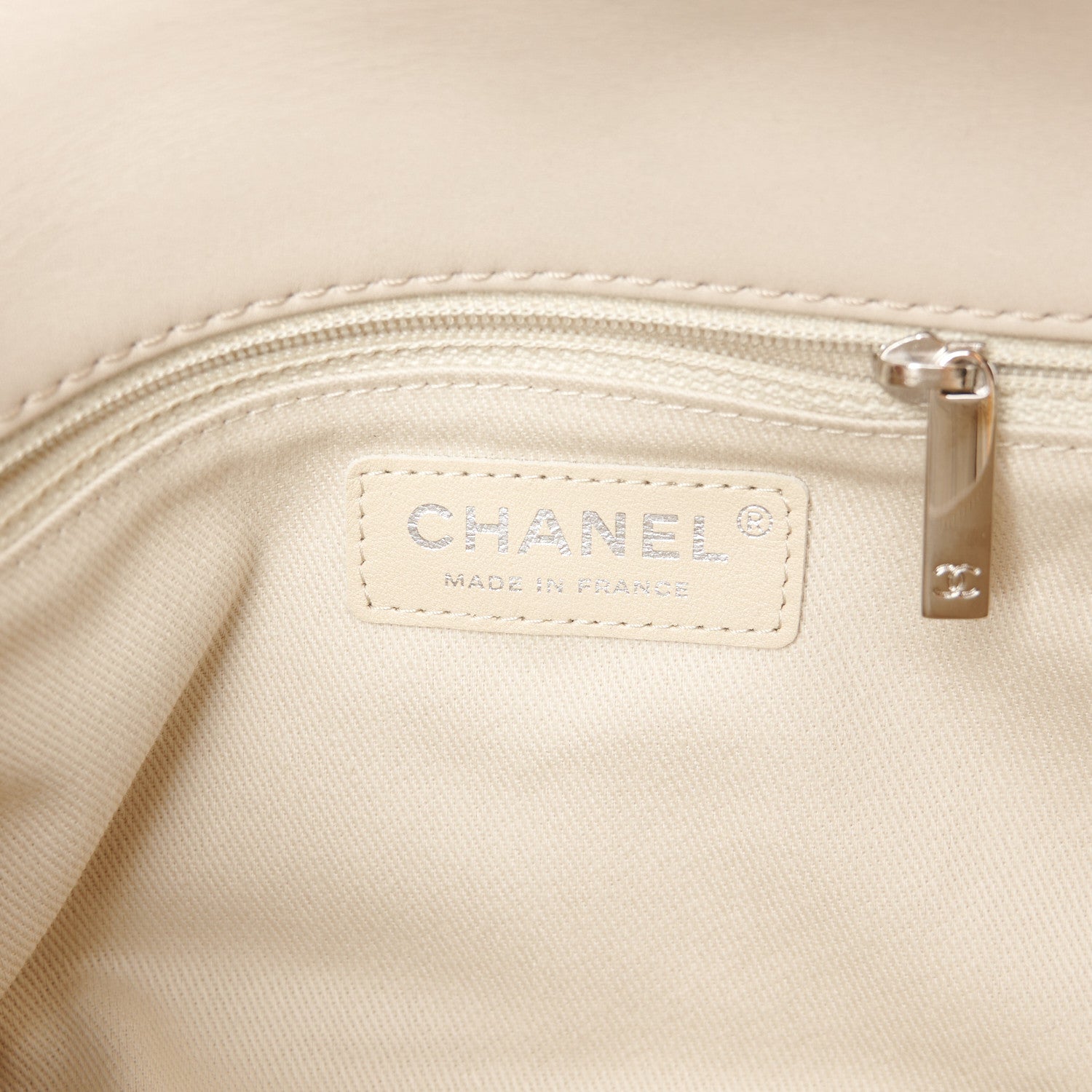 Chanel Calfskin Quilted Double Stitch Hamptons Clutch with Chain Beige Clair 6 of 11