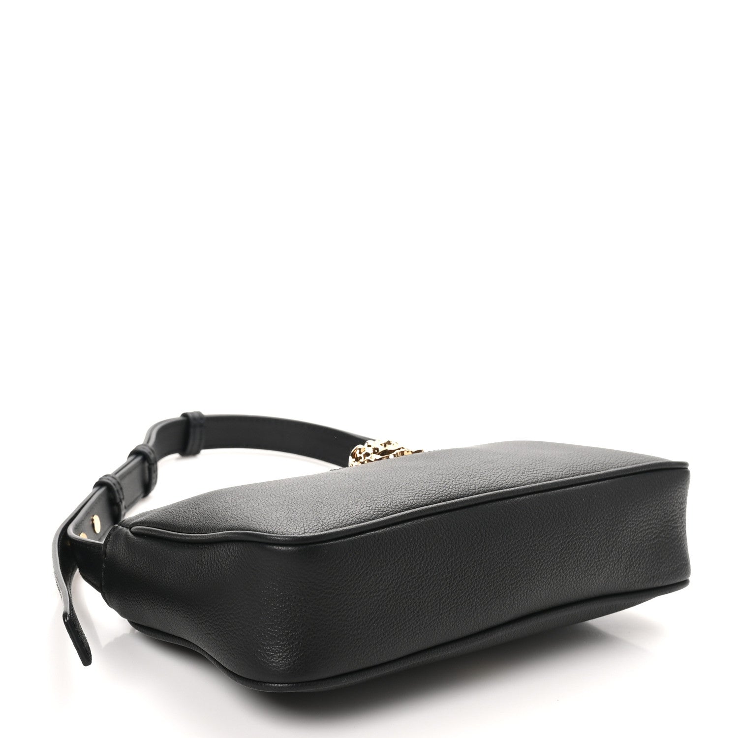 Versace Grained Calfskin Medusa Shoulder Bag Black 4 of 9