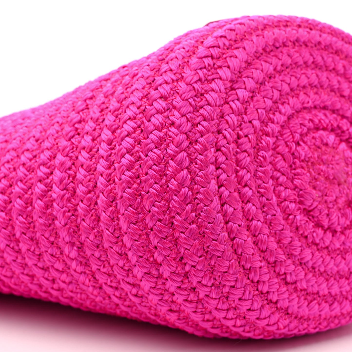 Nylon Lambskin Woven Small Ibiza Basket With Strap Lipstick Pink