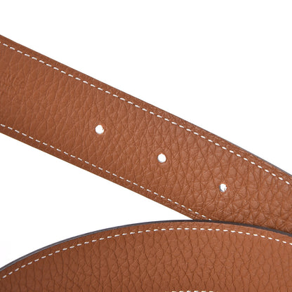 Hermes Box Togo 32mm Belt Strap 75 Black Gold 1 of 3
