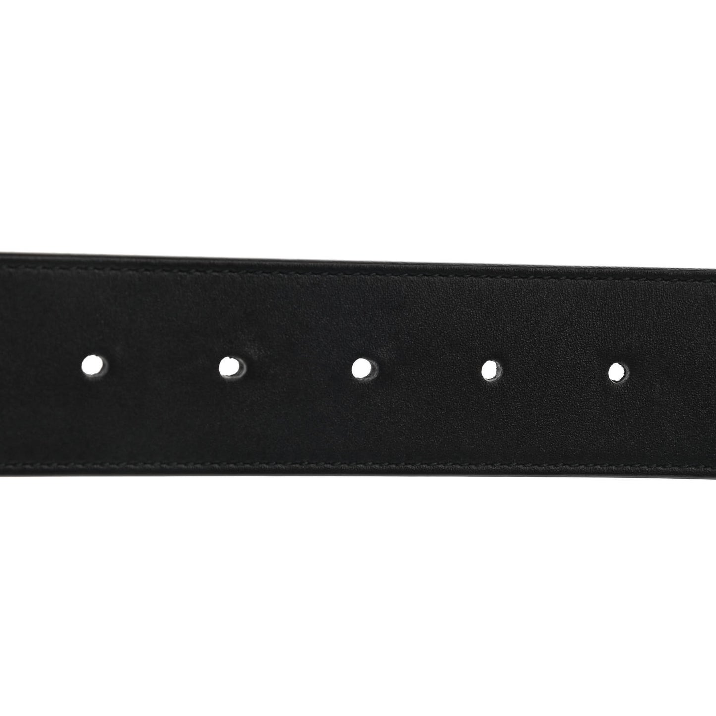 Moon Calfskin Pearl Double G 40mm Belt 95 38 Black Cream