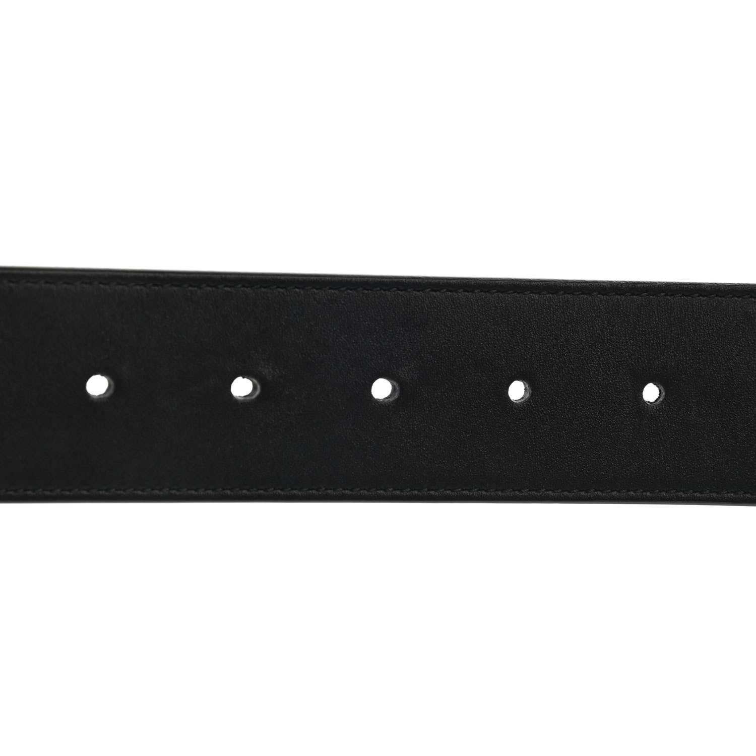 Gucci Moon Calfskin Pearl Double G 40mm Belt 95 38 Black Cream 5 of 5