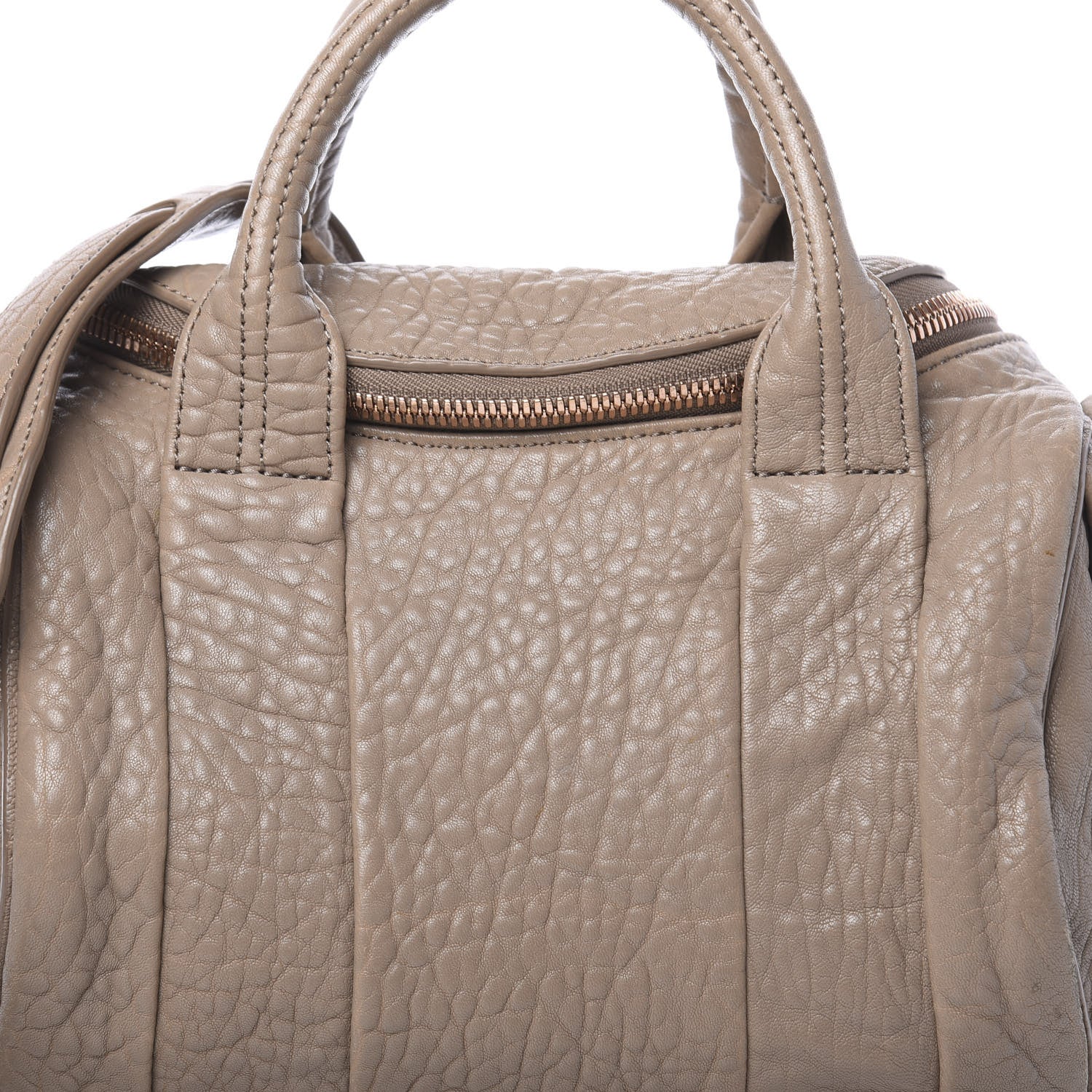 Alexander Wang Pebbled Lambskin Rockie Latte Rose Gold Hardware 13 of 14
