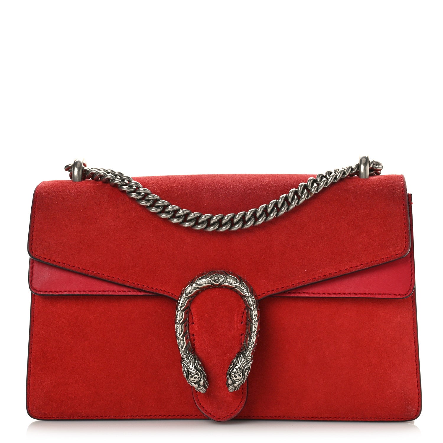 Gucci Suede Vitello Velvet Small Dionysus Shoulder Bag Vulcanic Red 1 of 16