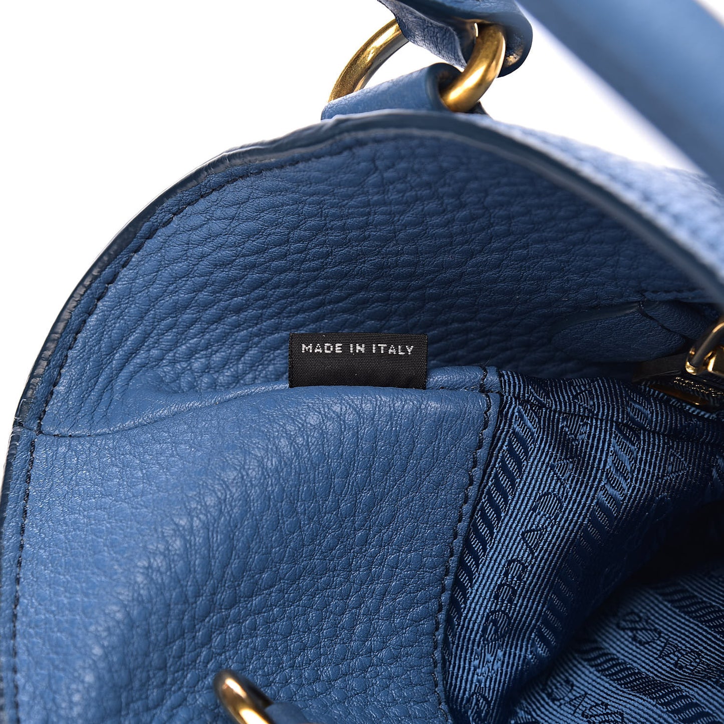 Vitello Daino Side Pocket Tote Cobalto