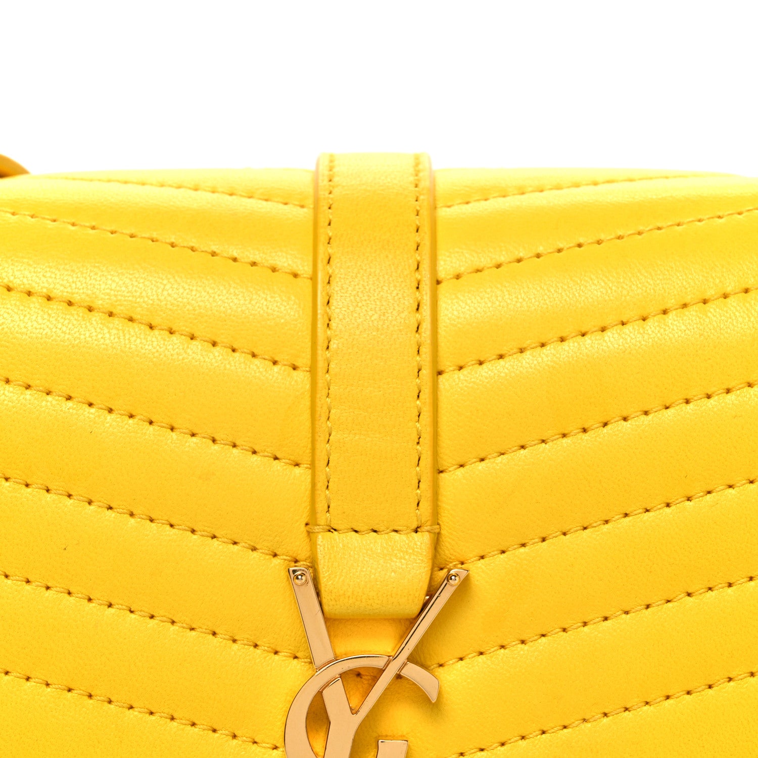 Saint Laurent Lambskin Matelasse Chevron Monogram Small Sulpice Bag Mimosa 7 of 10