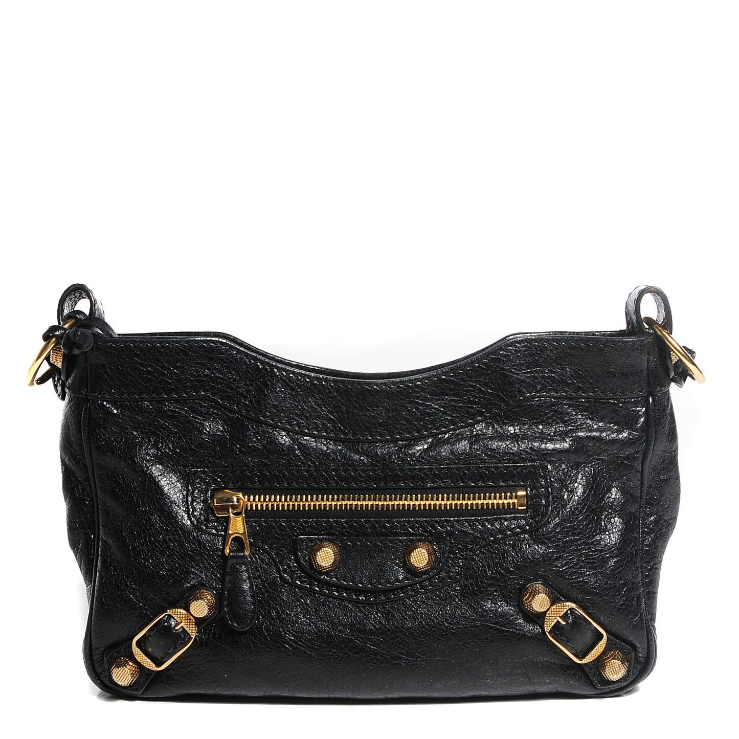Agneau Giant 12 Gold Hardware Hip Black