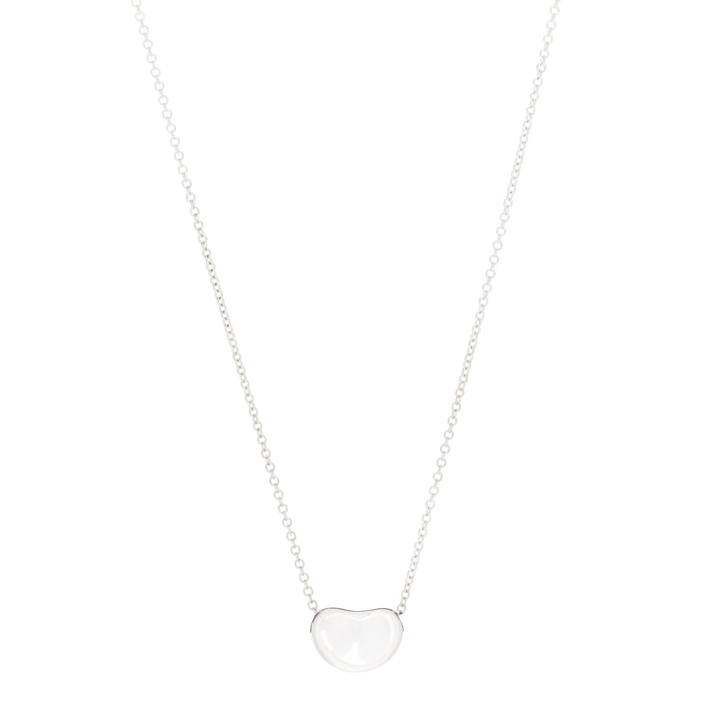 Sterling Silver 11mm Elsa Peretti Bean Pendant Necklace