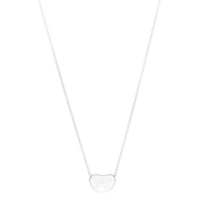 Tiffany Sterling Silver 11mm Elsa Peretti Bean Pendant Necklace 1 of 5