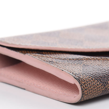 Louis Vuitton Damier Ebene Caissa Wallet Rose Ballerine 7 of 11