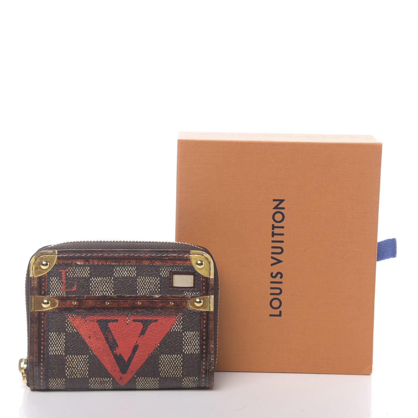 Transformed Damier Ebene Time Trunk Zippy Coin Purse