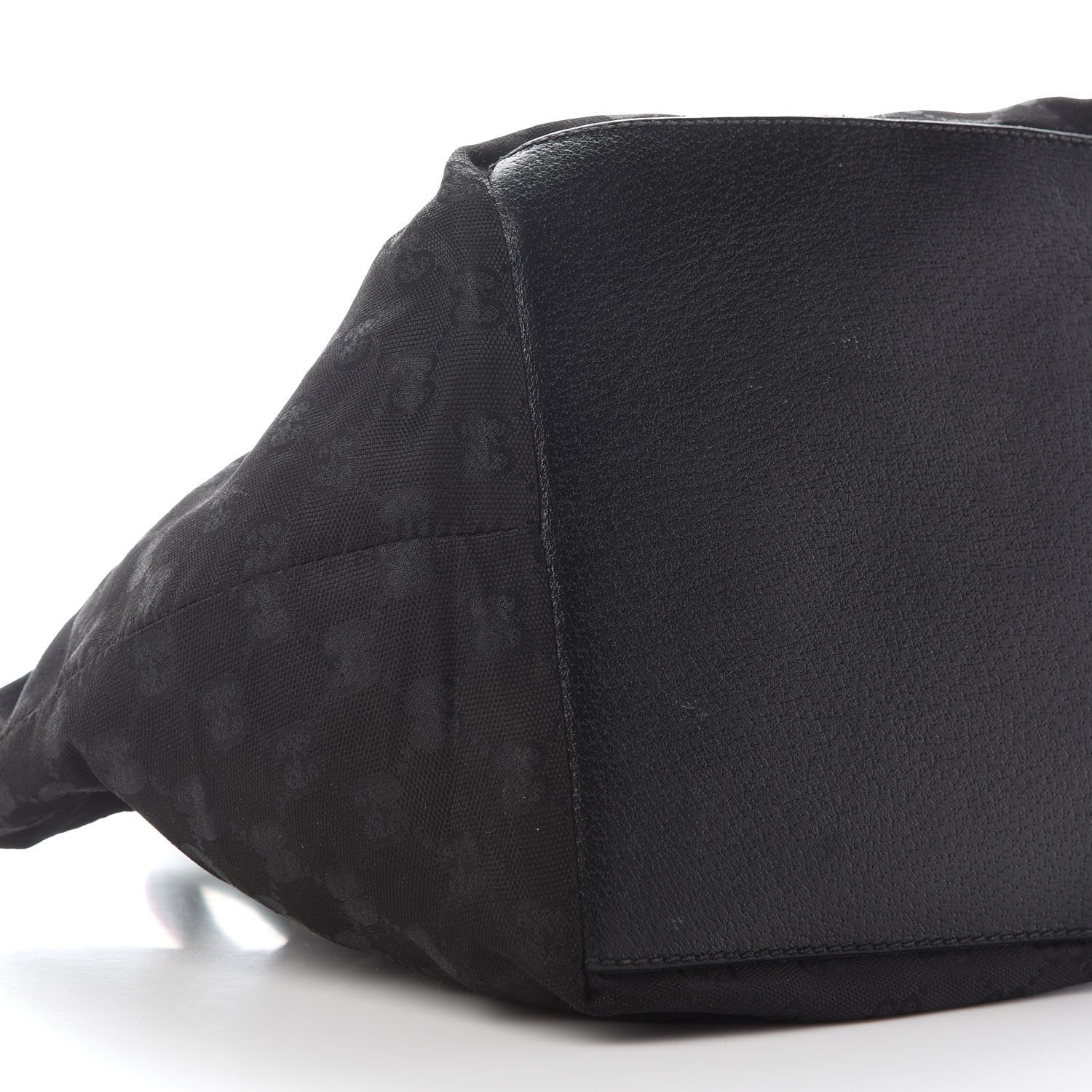 Gucci GG Monogram Small Web Handle Bucket Tote Black 7 of 8