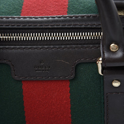 Gucci Monogram Vintage Web Medium Boston Dark Brown 18 of 21