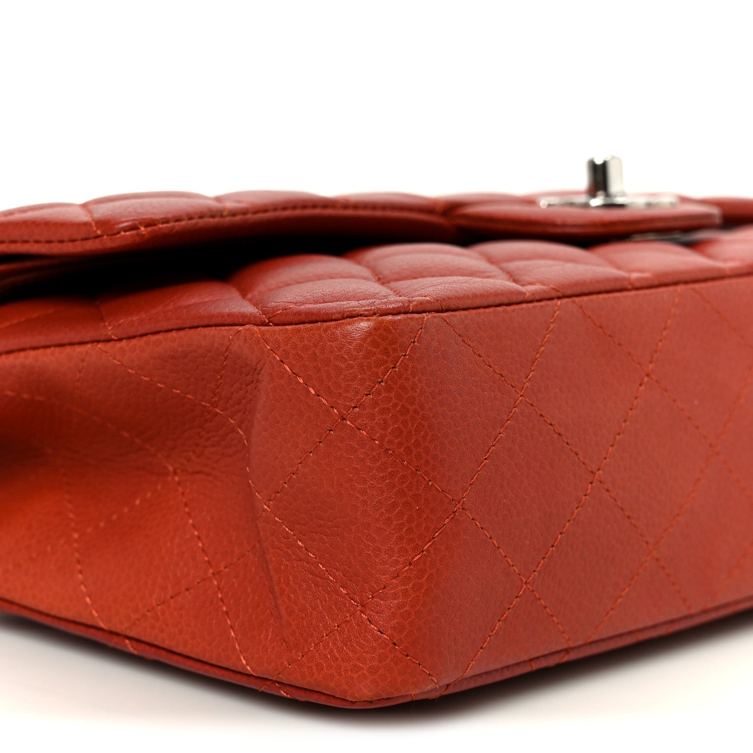 Chanel Caviar Quilted Medium Double Flap Red 10 of 11