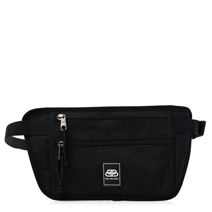 Balenciaga Sustainable Casual Nylon Weekend Belt Wallet Black 1 of 10
