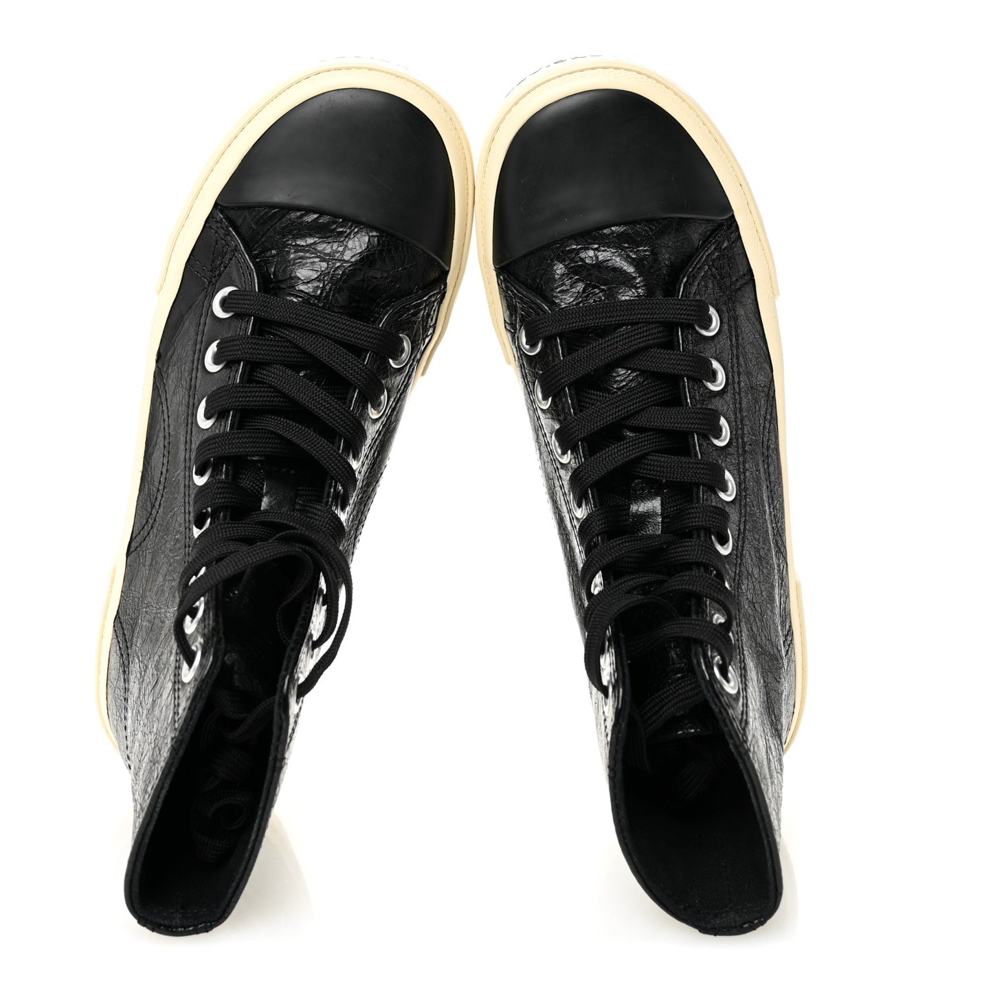Agneau Arena Womens Paris High Top Sneakers 37 Black