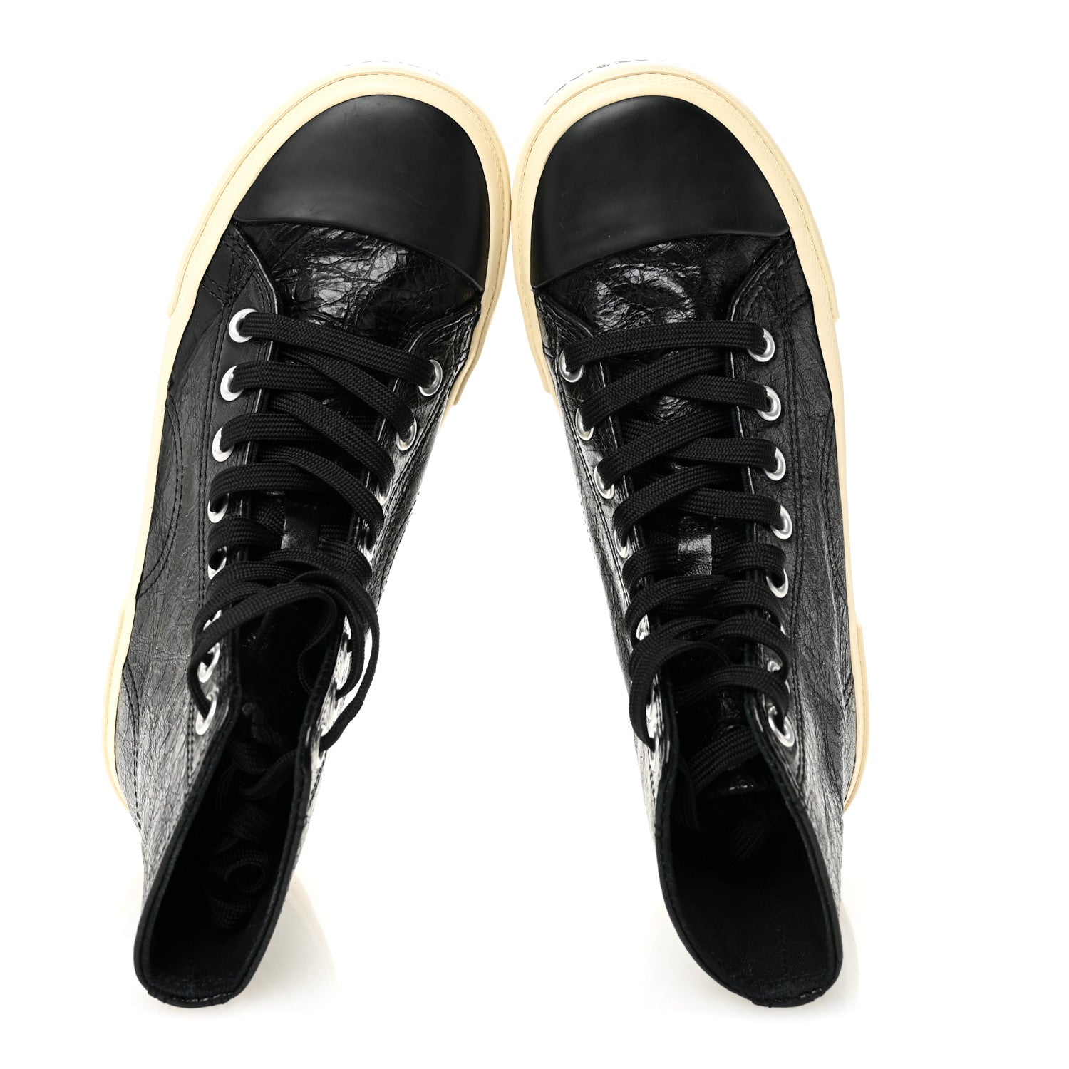 Balenciaga Agneau Arena Womens Paris High Top Sneakers 37 Black 5 of 8