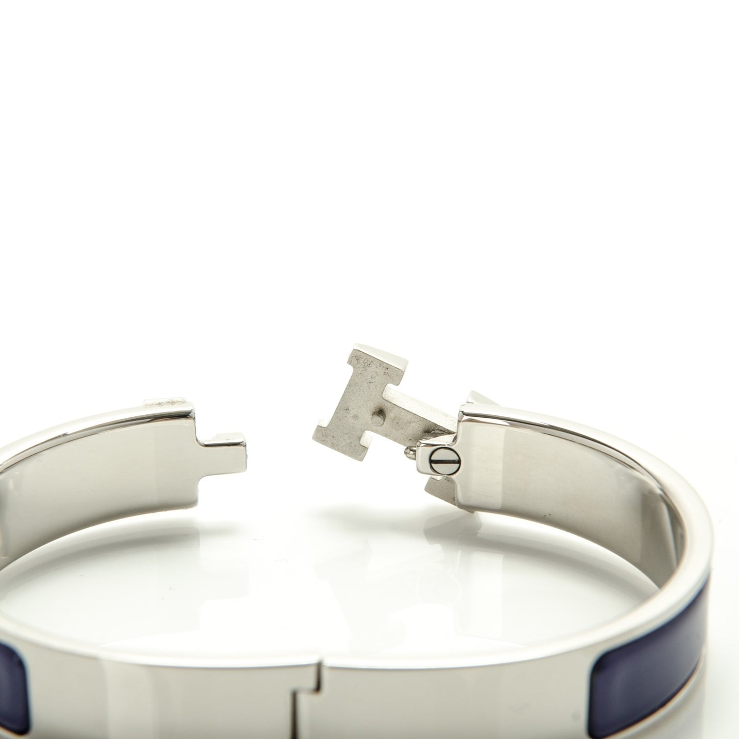 Enamel Narrow Clic Clac H Bracelet GM Pourpe