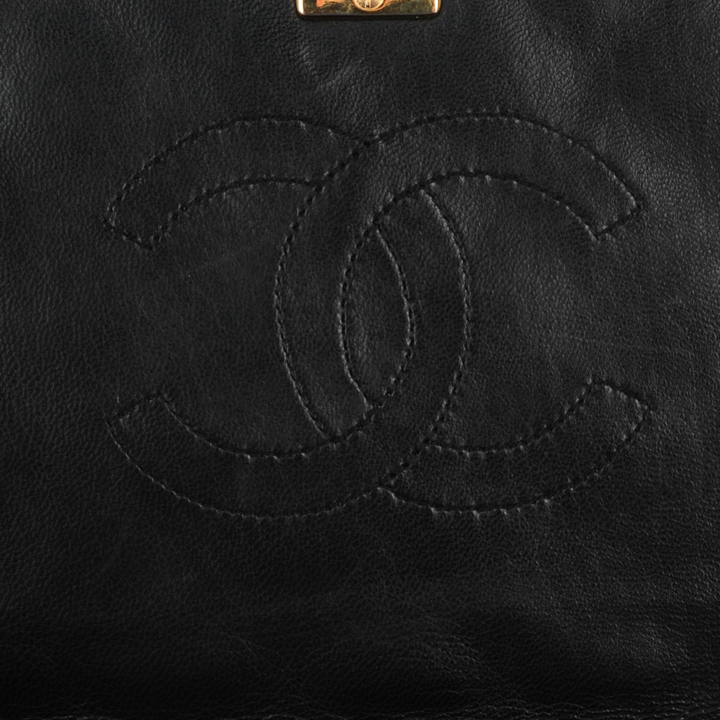 Lambskin Quilted Medium Single Flap Black