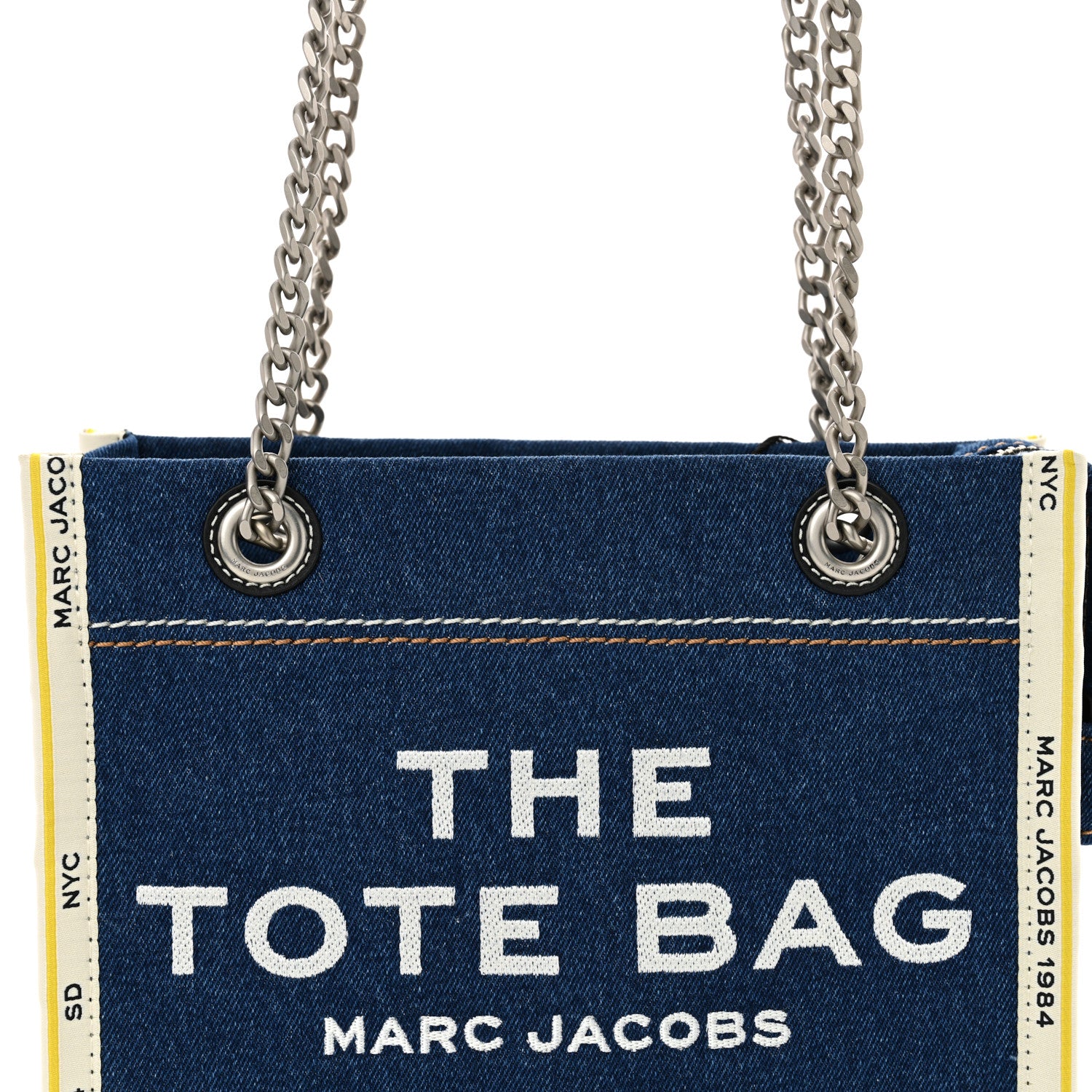 Marc Jacobs Denim Canvas Small Chain Bag Dark Wash 8 of 10