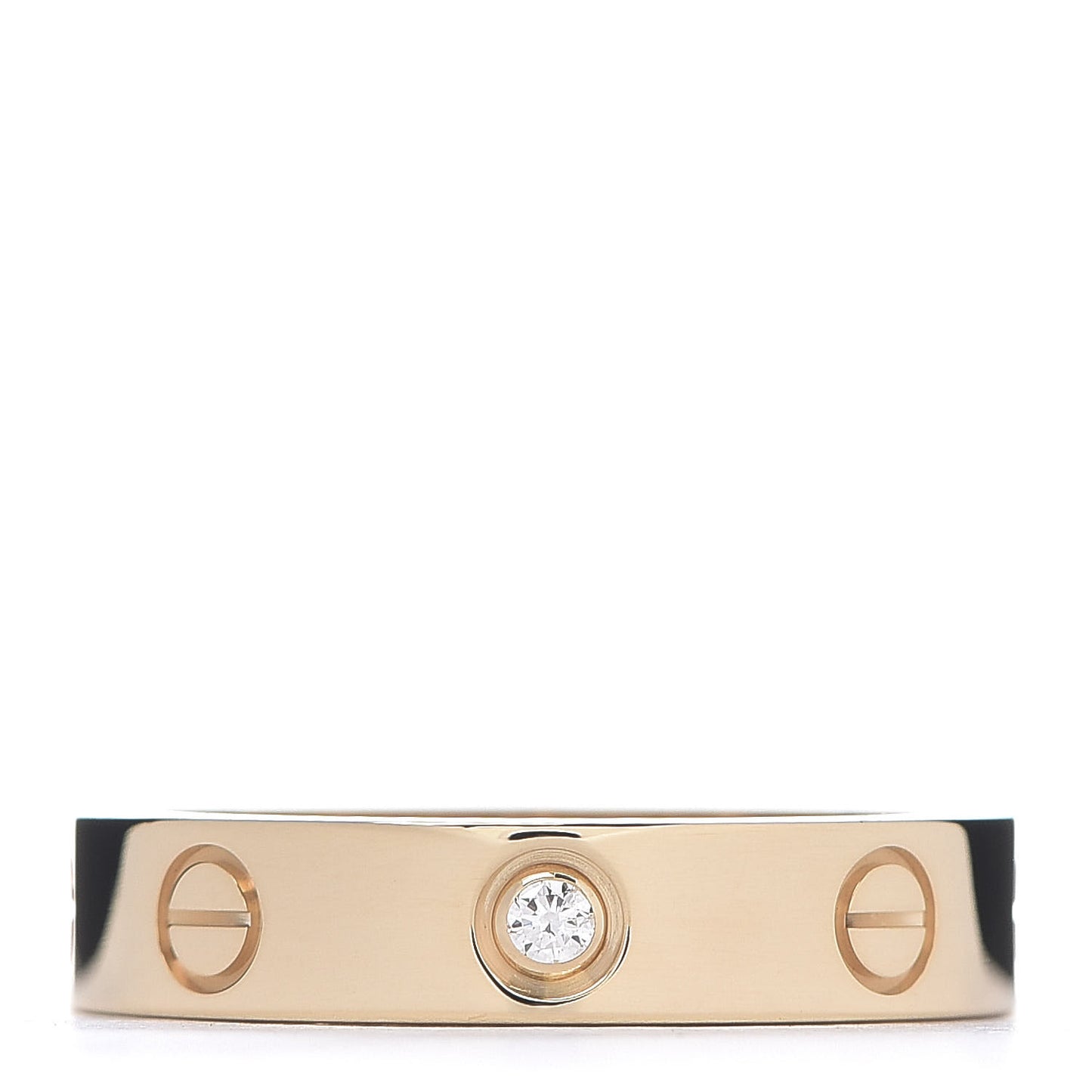 18K Yellow Gold Diamond 4mm LOVE Wedding Band Ring 51 5.75