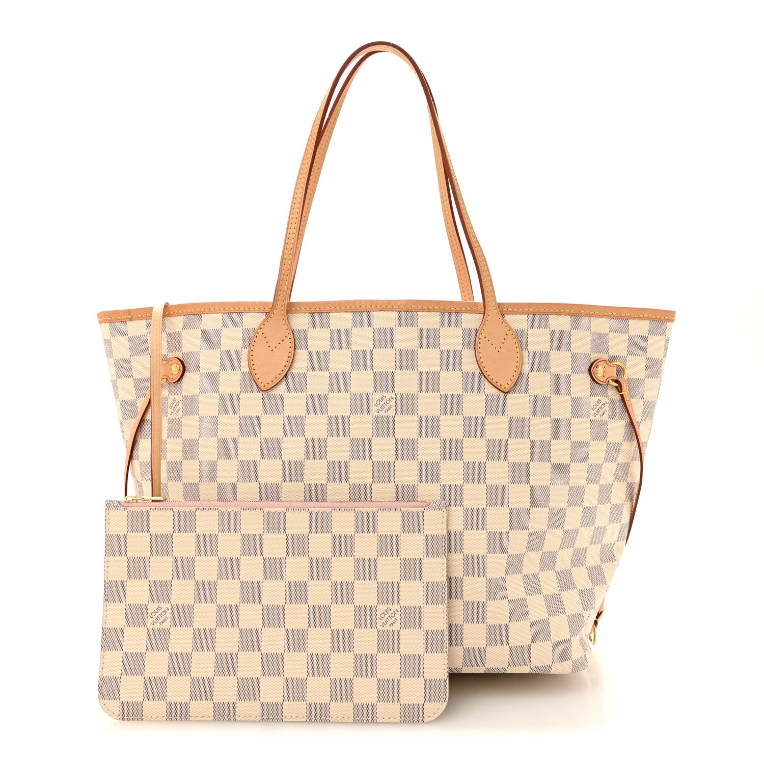 Louis Vuitton Damier Azur Neo Neverfull MM Rose Ballerine 3 of 13