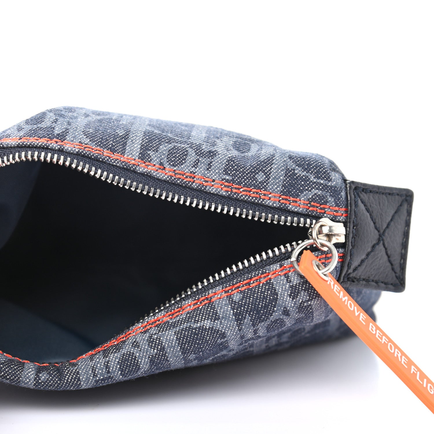 Christian Dior Monogram Flight Trotter Cosmetic Pouch Blue 5 of 6