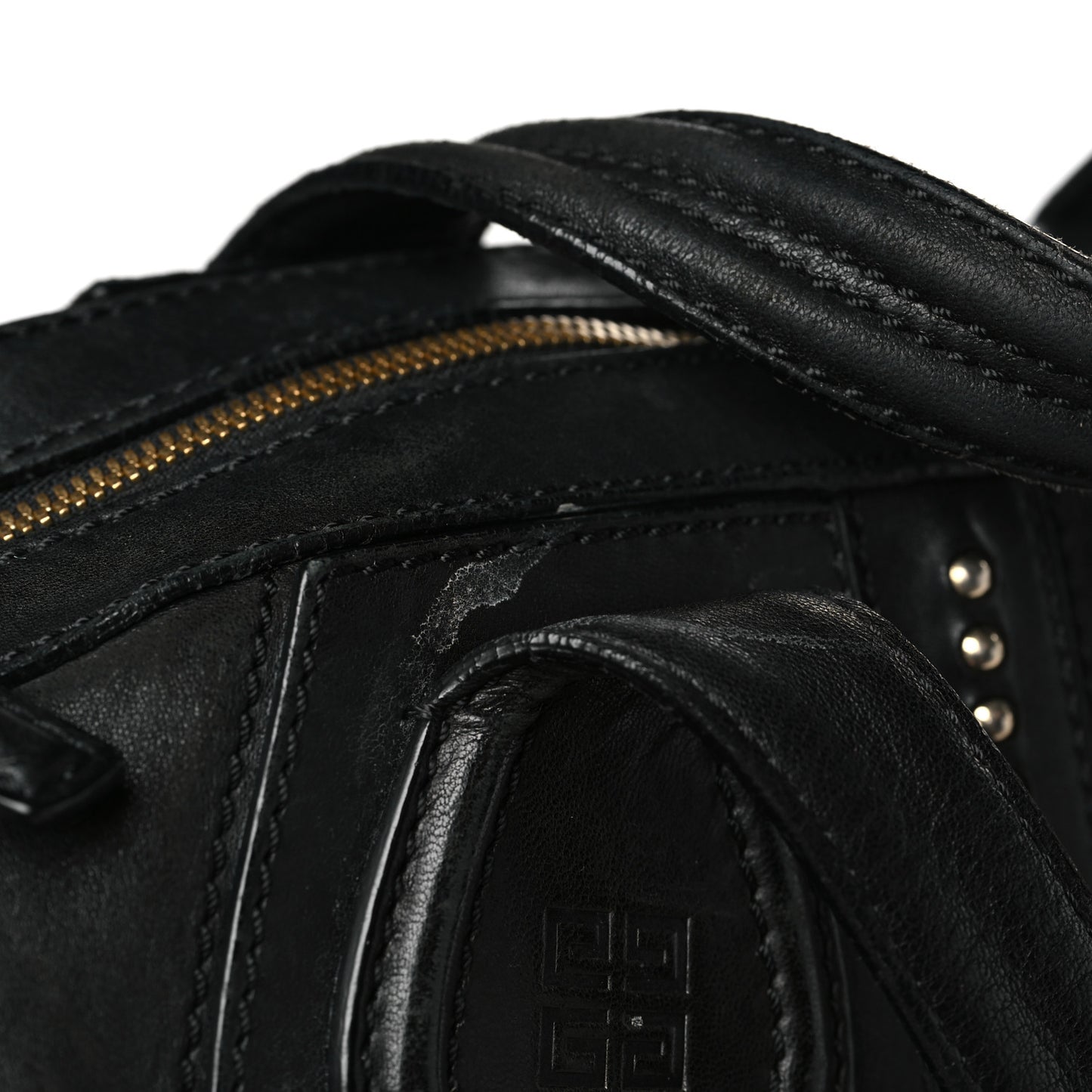 Lambskin Studded Medium Nightingale Black