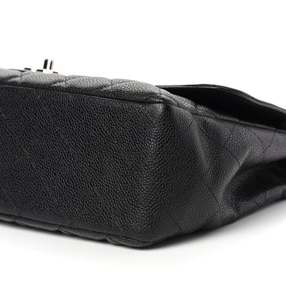 Chanel Caviar Quilted Jumbo Single Flap Black 9 of 10