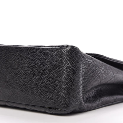 Chanel Caviar Quilted Jumbo Single Flap Black 7 of 11