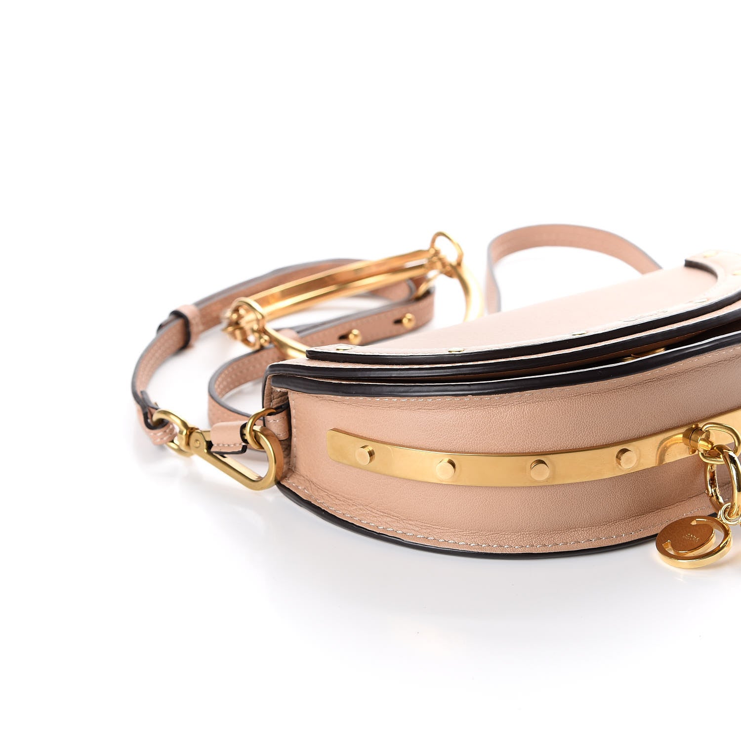 Chloe Calfskin Small Nile Bracelet Minaudiere Bag Biscotti Beige 5 of 9