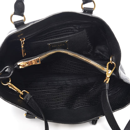 Prada Vitello Daino Tote Nero Black 6 of 12