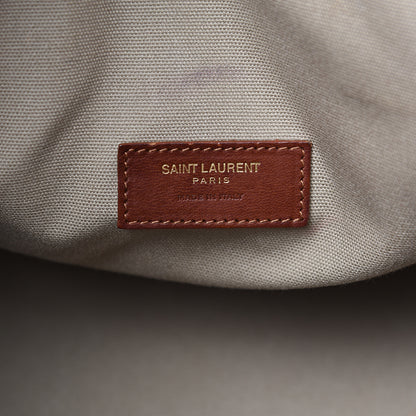 Saint Laurent Linen Calfskin Medium Souple Sac De Jour Cognac 6 of 14