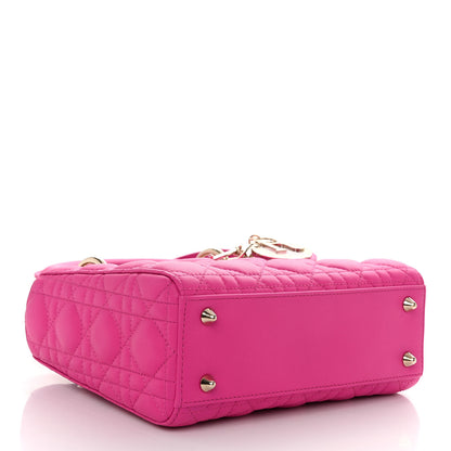Christian Dior Lambskin Cannage Small My ABCDior Lady Dior Magenta 4 of 9