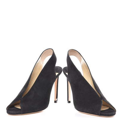 Jimmy Choo Suede Shar 100 Pumps 36 Black 6 of 11
