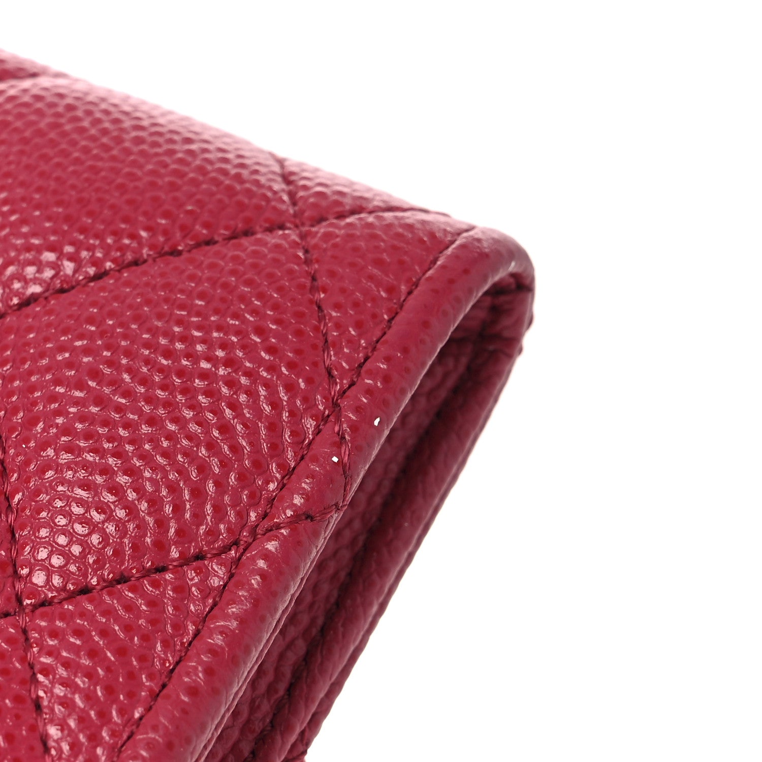 Chanel Caviar Quilted Flap Card Holder Wallet Red 21 of 24