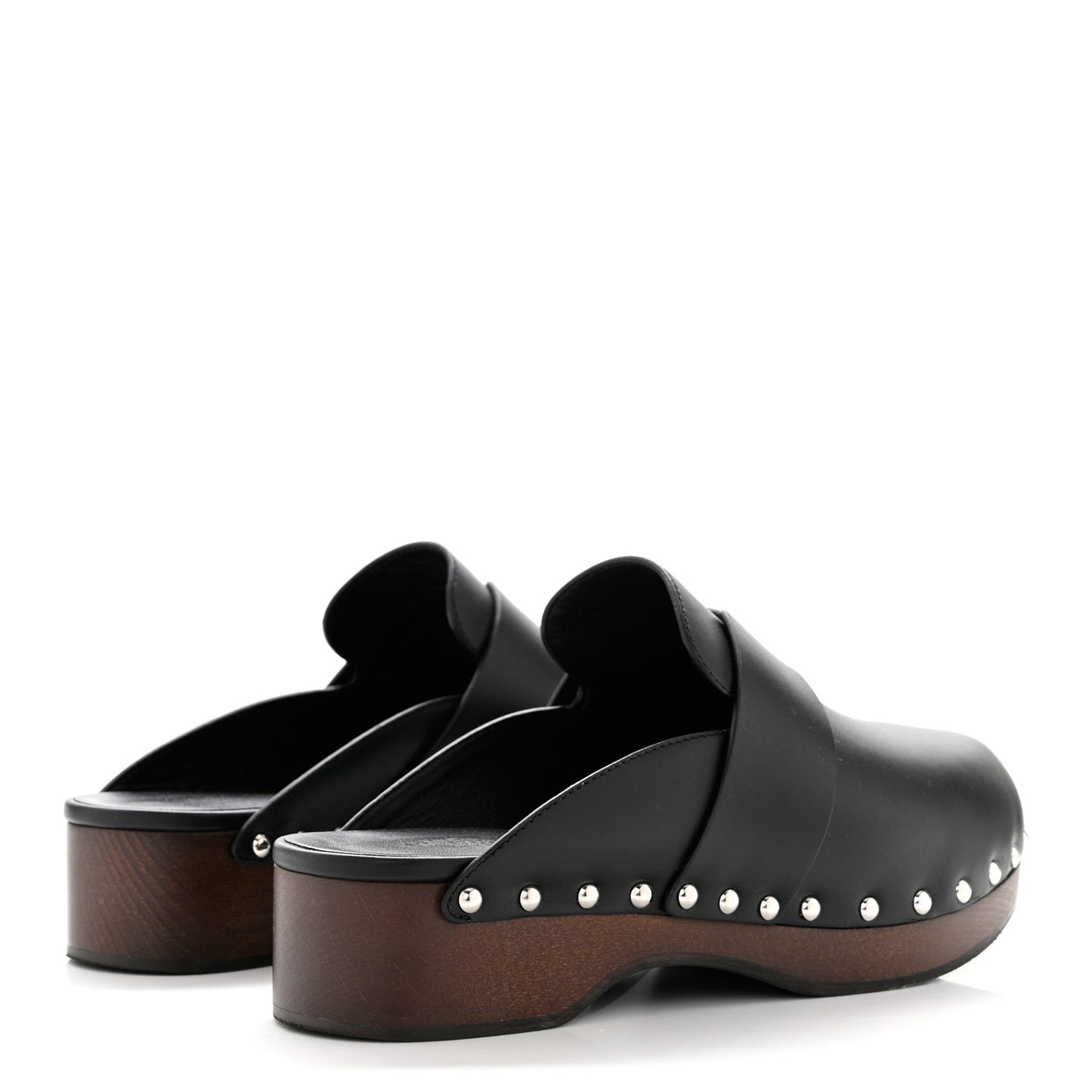 Calfskin Calya Mules 38 Black
