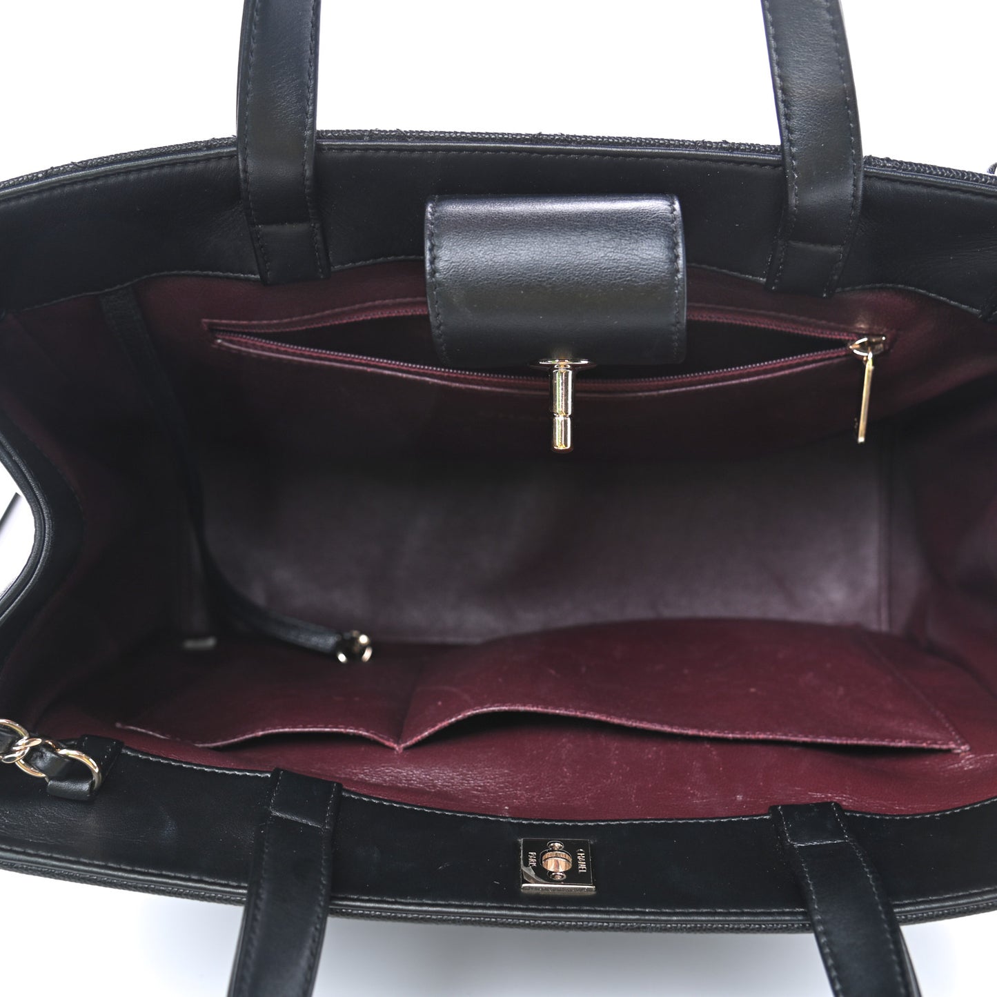 Caviar Quilted Large Business Affinity Shopping Bag Black