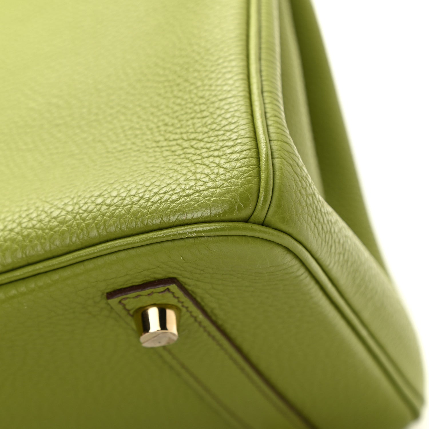 Hermes Togo Birkin 30 Vert Anis 11 of 14