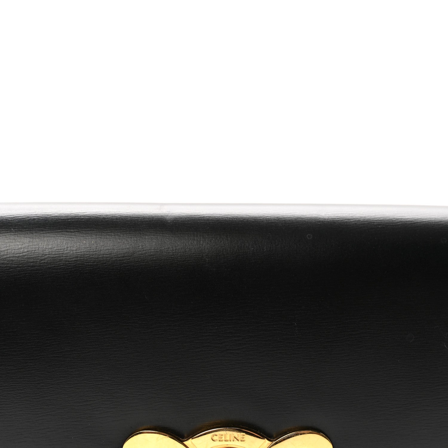 Celine Shiny Calfskin Triomphe Shoulder Bag Black 8 of 10