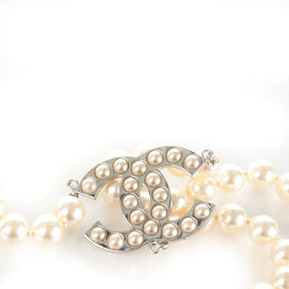 Chanel Pearl CC Double Strand Belt Silver 3 of 5