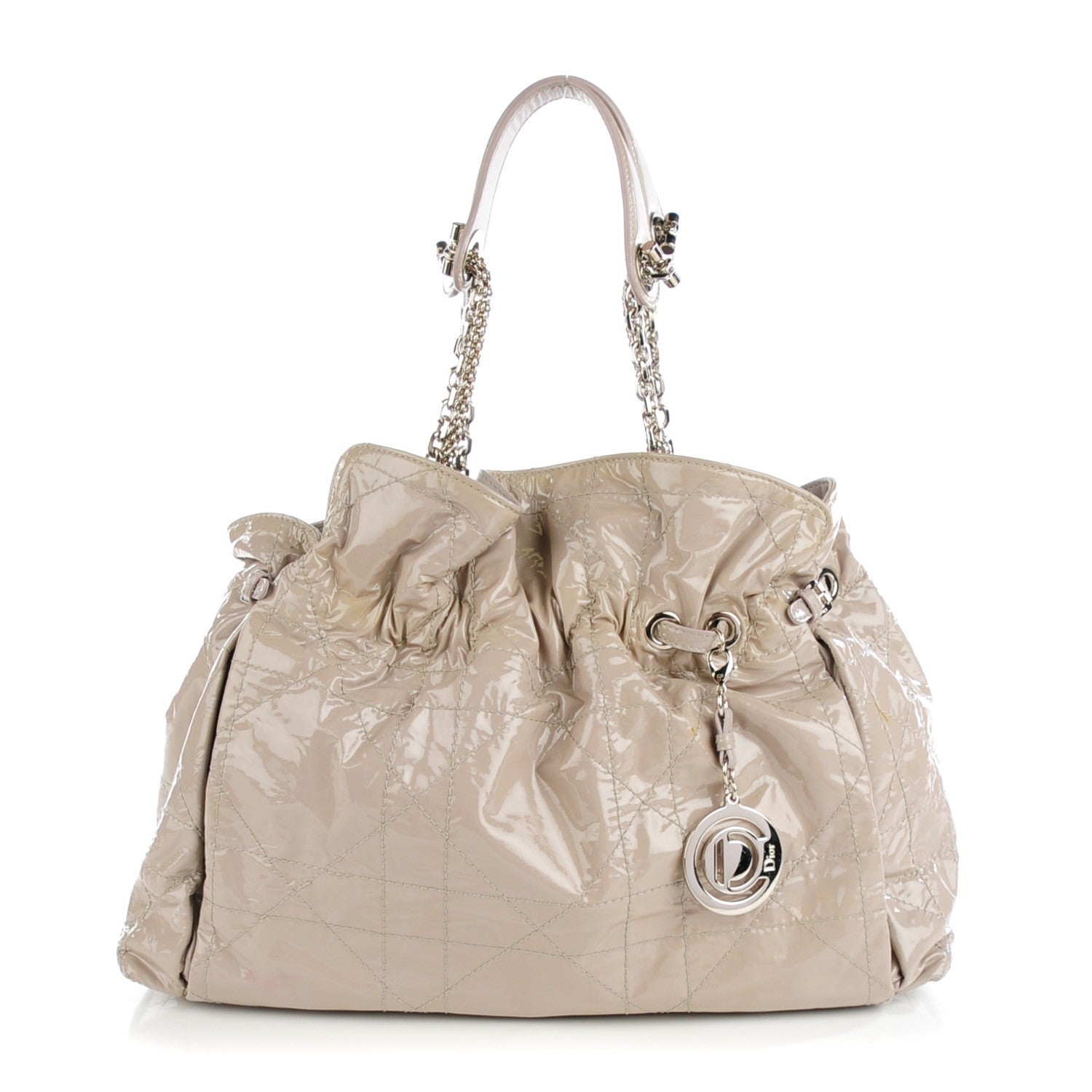 Christian Dior Patent Cannage Medium Le Trente Tote Grey 1 of 10
